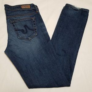 AG Adriano Goldschmied Low Rise Stevie Slim Straight Jeans